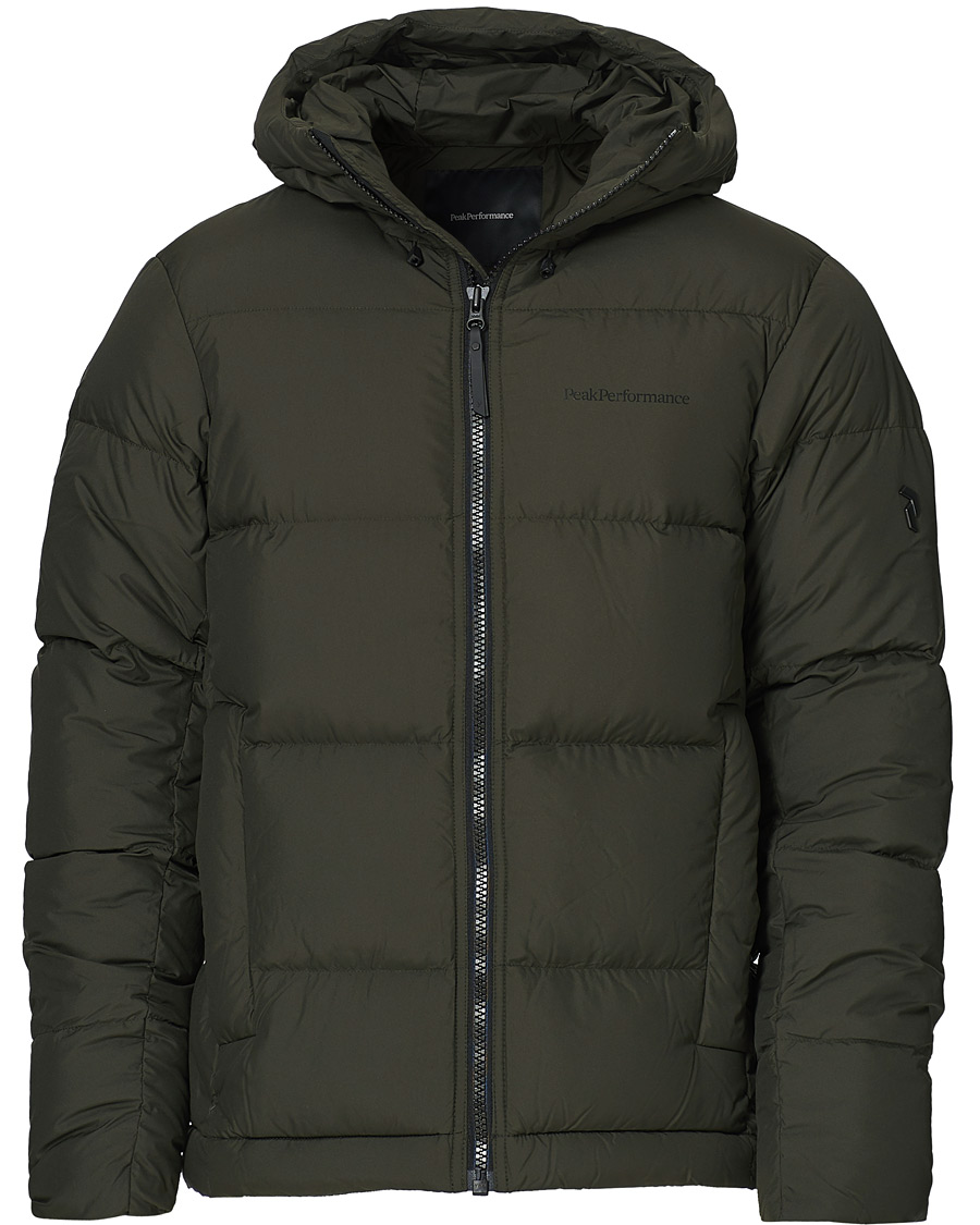 Heren | Jassen | Peak Performance | Rivel Down Hooded Jacket Olive Extreme