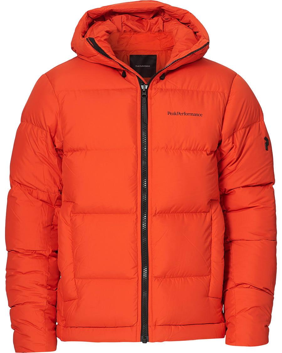 Heren | Jassen | Peak Performance | Rivel Down Hooded Jacket Orange
