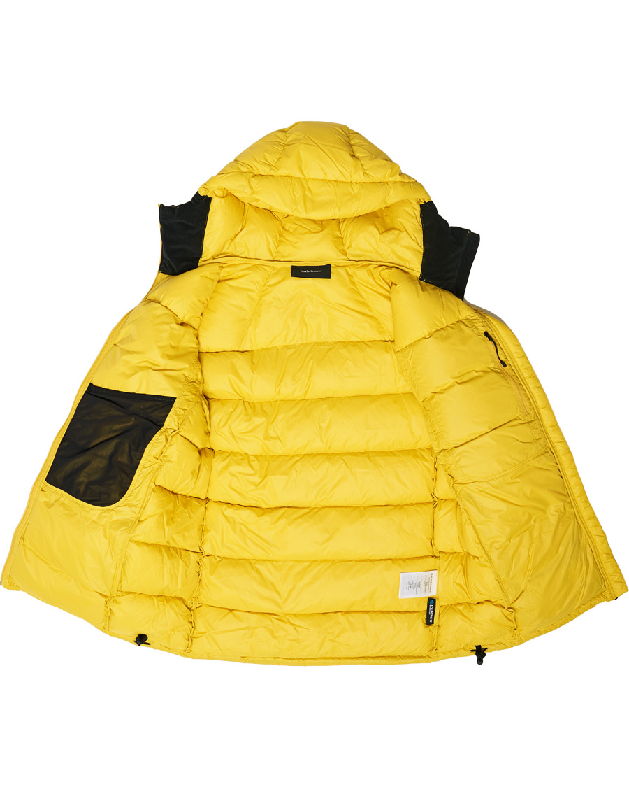 Heren | Jassen | Peak Performance | Frost Down Hooded Jacket Trek Yellow