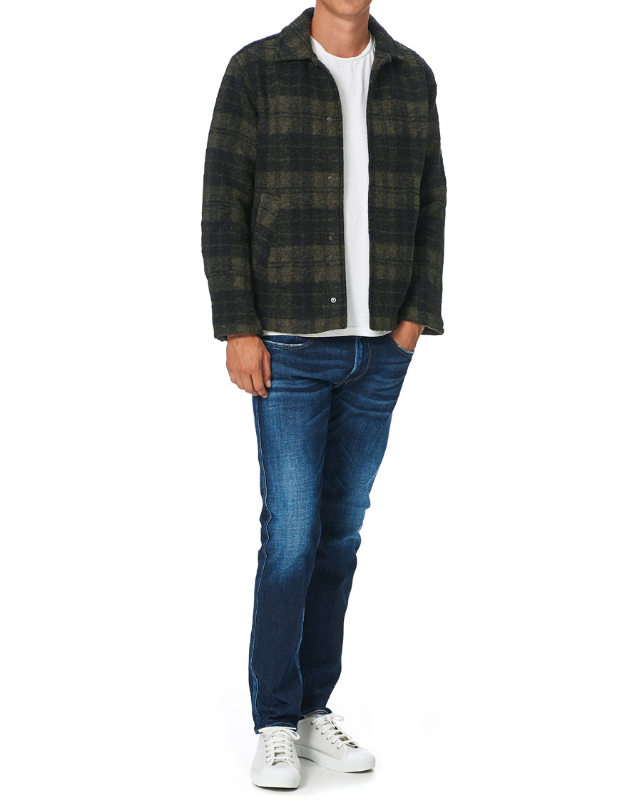 Heren | Jassen | Peak Performance | Checked Wool Shirt Olive