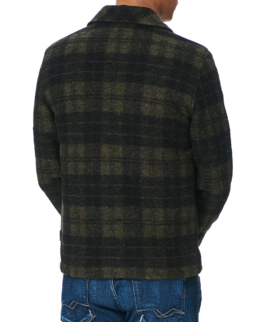 Heren | Jassen | Peak Performance | Checked Wool Shirt Olive