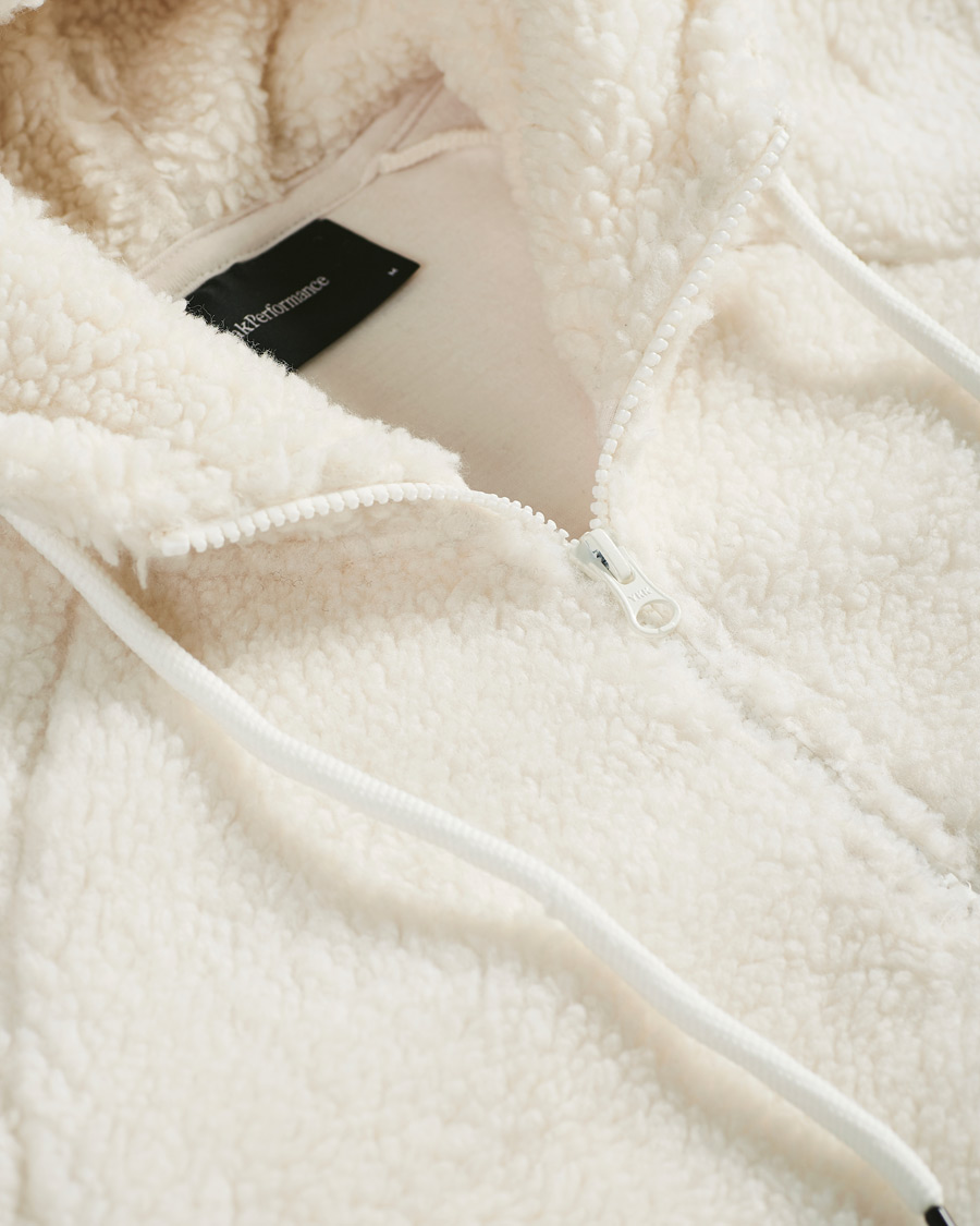 Heren | Truien | Peak Performance | Original Pile Zip Hood Off white