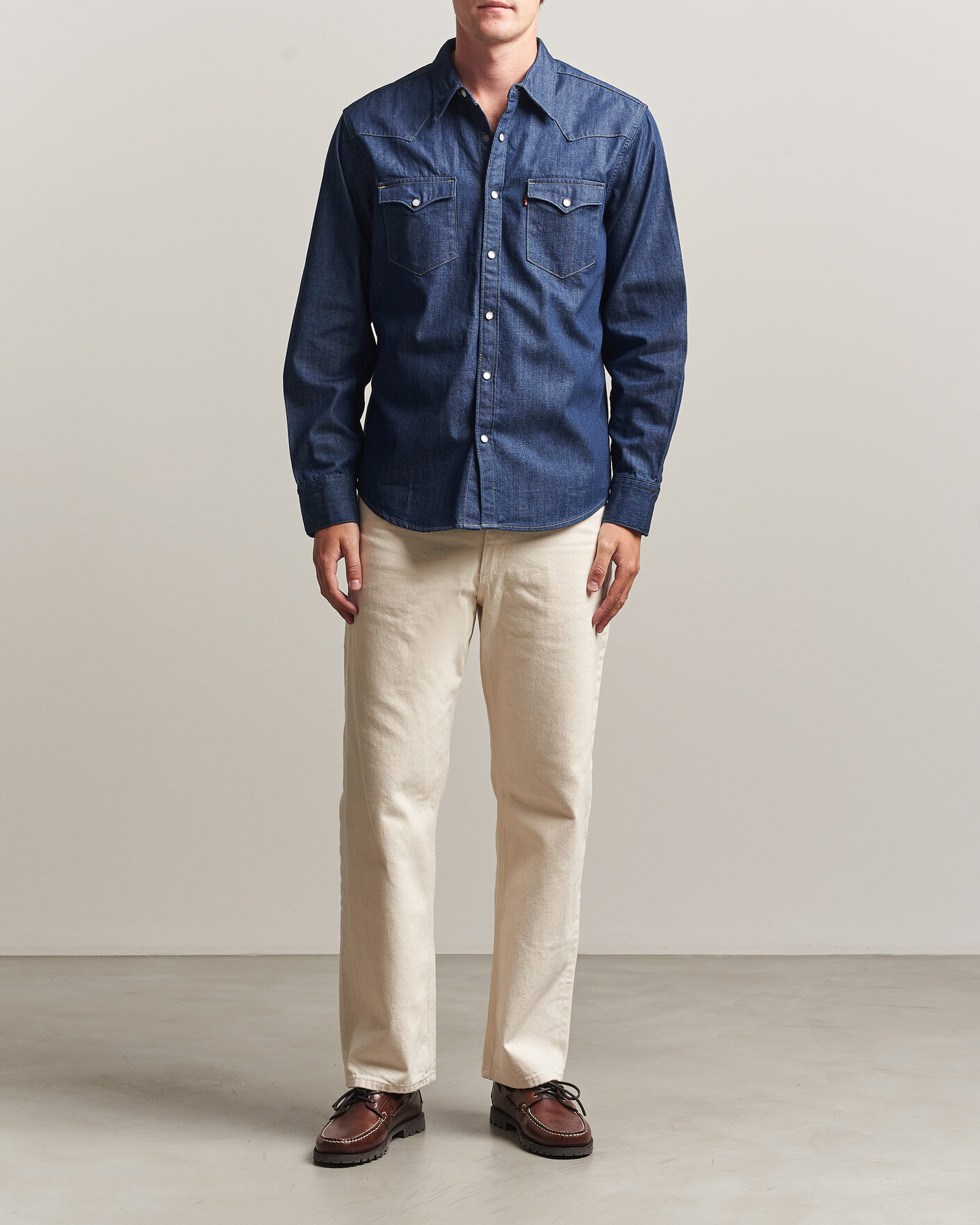 Heren | Overhemden | Levi's | Barstow Western Standard Shirt Rinse Marbled