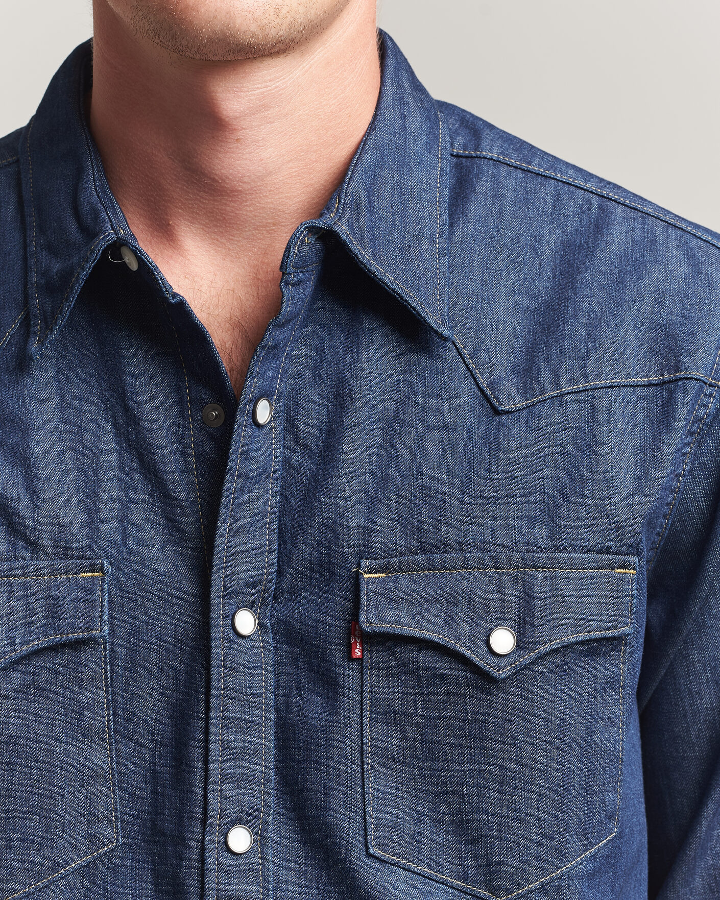 Heren | Overhemden | Levi's | Barstow Western Standard Shirt Rinse Marbled