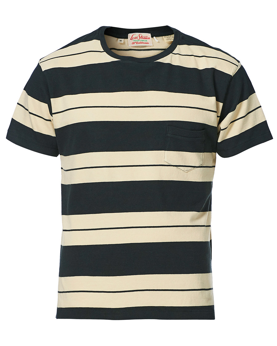 Heren | T-shirts | Levi's Vintage Clothing | 1940's Split Hem T-Shirt Black/White