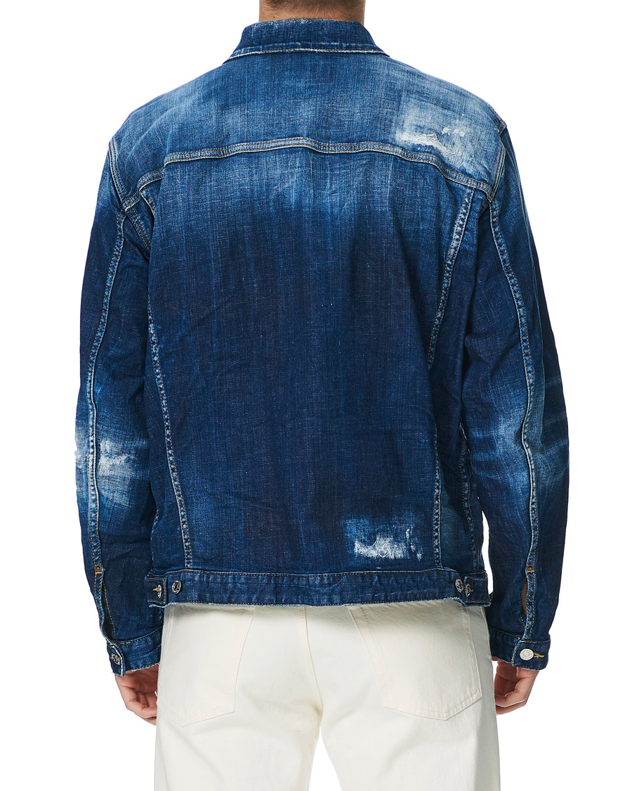 Heren | Jassen | Dsquared2 | Ripped Denim Jacket Indigo