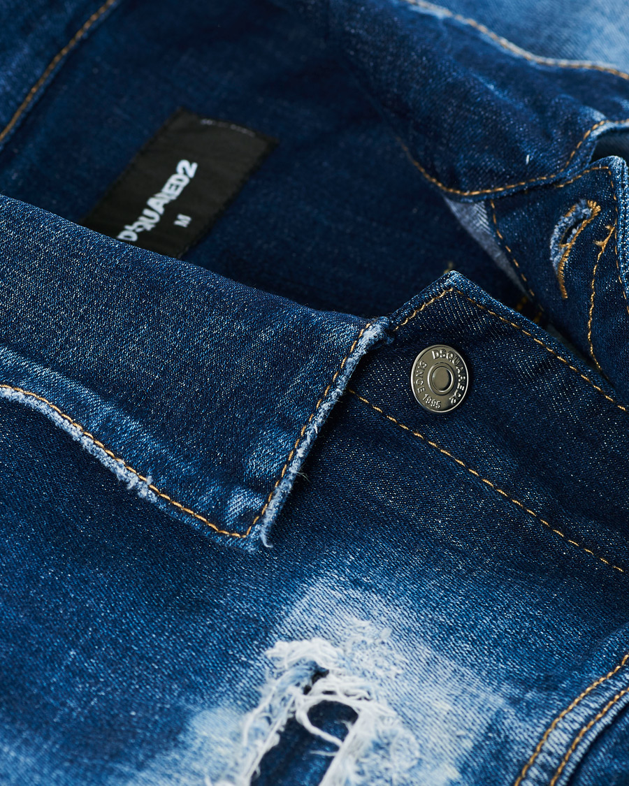 Heren | Jassen | Dsquared2 | Ripped Denim Jacket Indigo