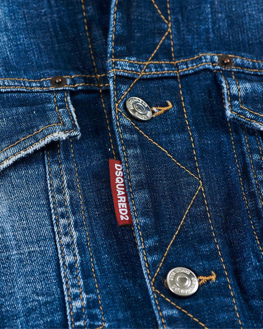 Heren | Jassen | Dsquared2 | Ripped Denim Jacket Indigo