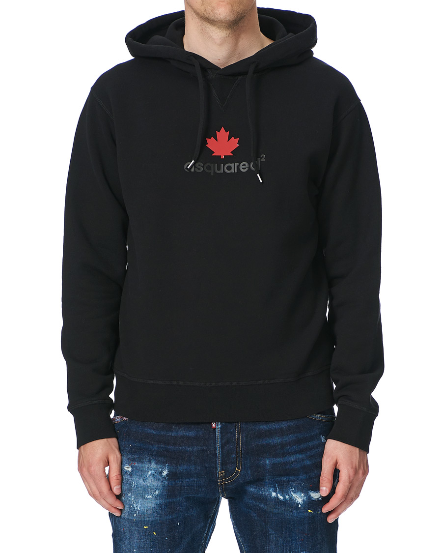 Heren | Truien | Dsquared2 | Mini D2 Leaf Hoodie Black