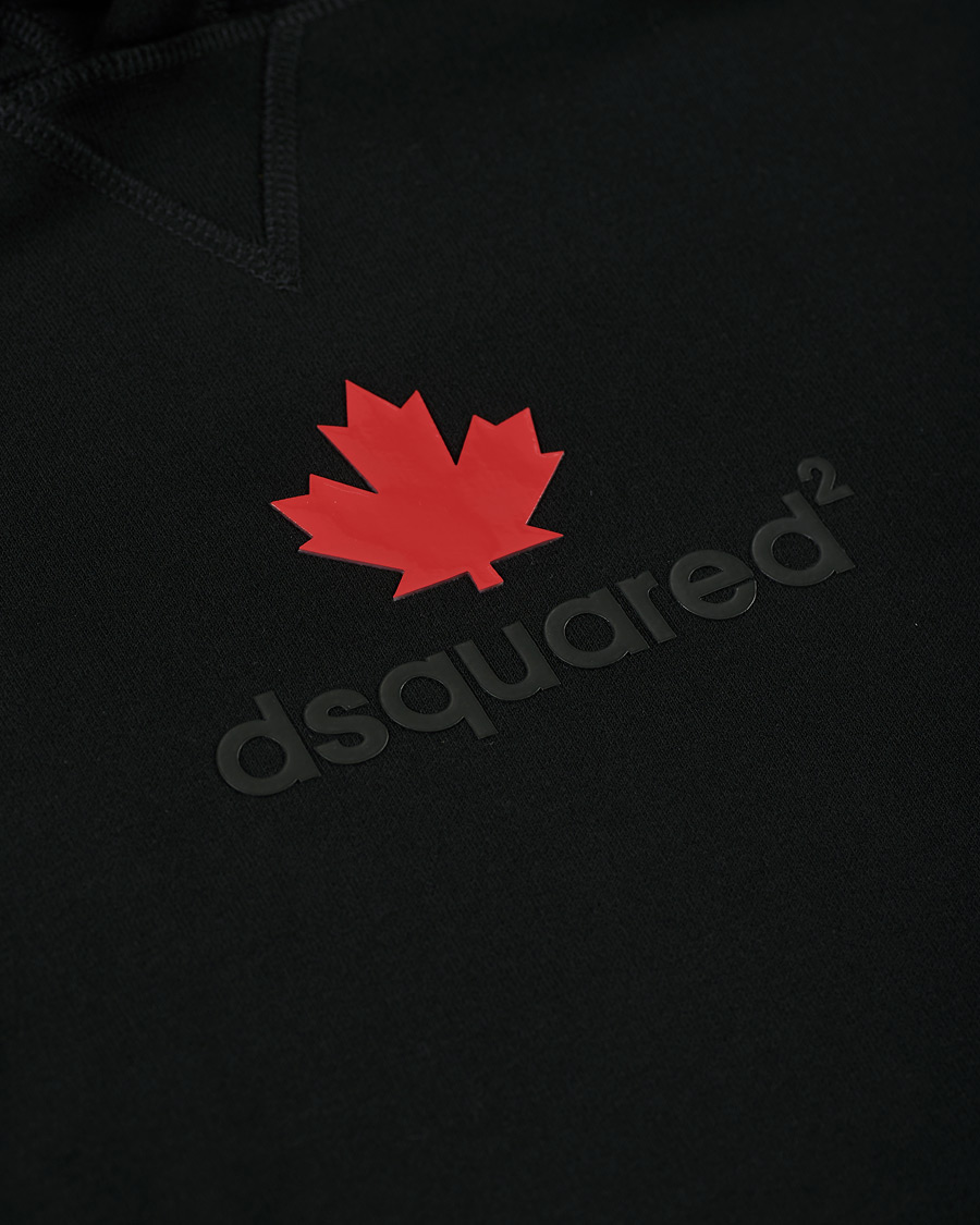 Heren | Truien | Dsquared2 | Mini D2 Leaf Hoodie Black