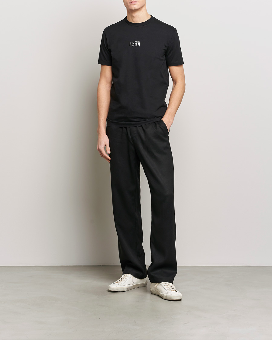 Heren | T-shirts | Dsquared2 | Icon Small Logo Crew Neck T-Shirt Black