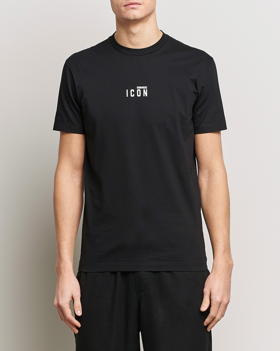 Heren |  | Dsquared2 | Icon Small Logo Crew Neck T-Shirt Black