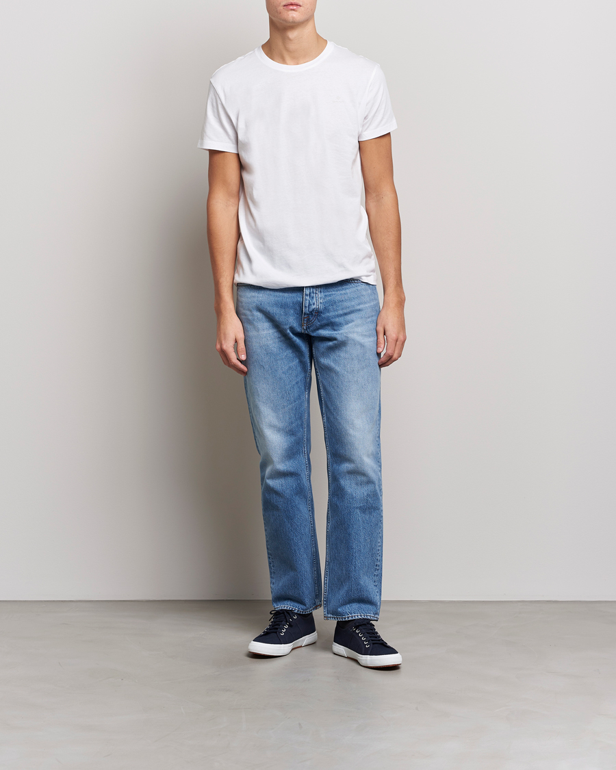 Heren | T-shirts | GANT | 2-Pack Crew Neck T-Shirt Navy/White