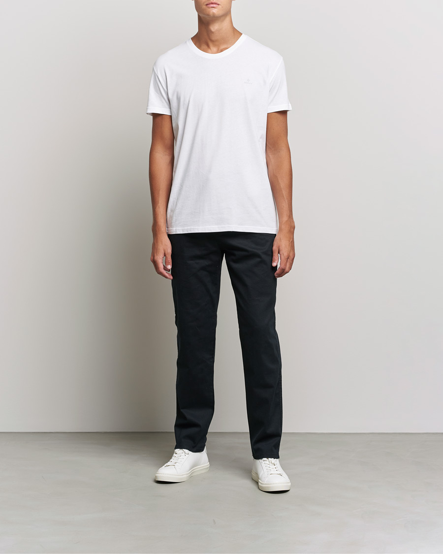 Heren | T-shirts | GANT | 2-Pack Crew Neck T-Shirt White