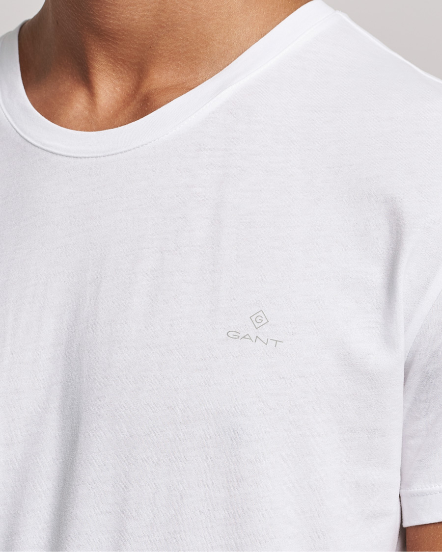 Heren | T-shirts | GANT | 2-Pack Crew Neck T-Shirt White