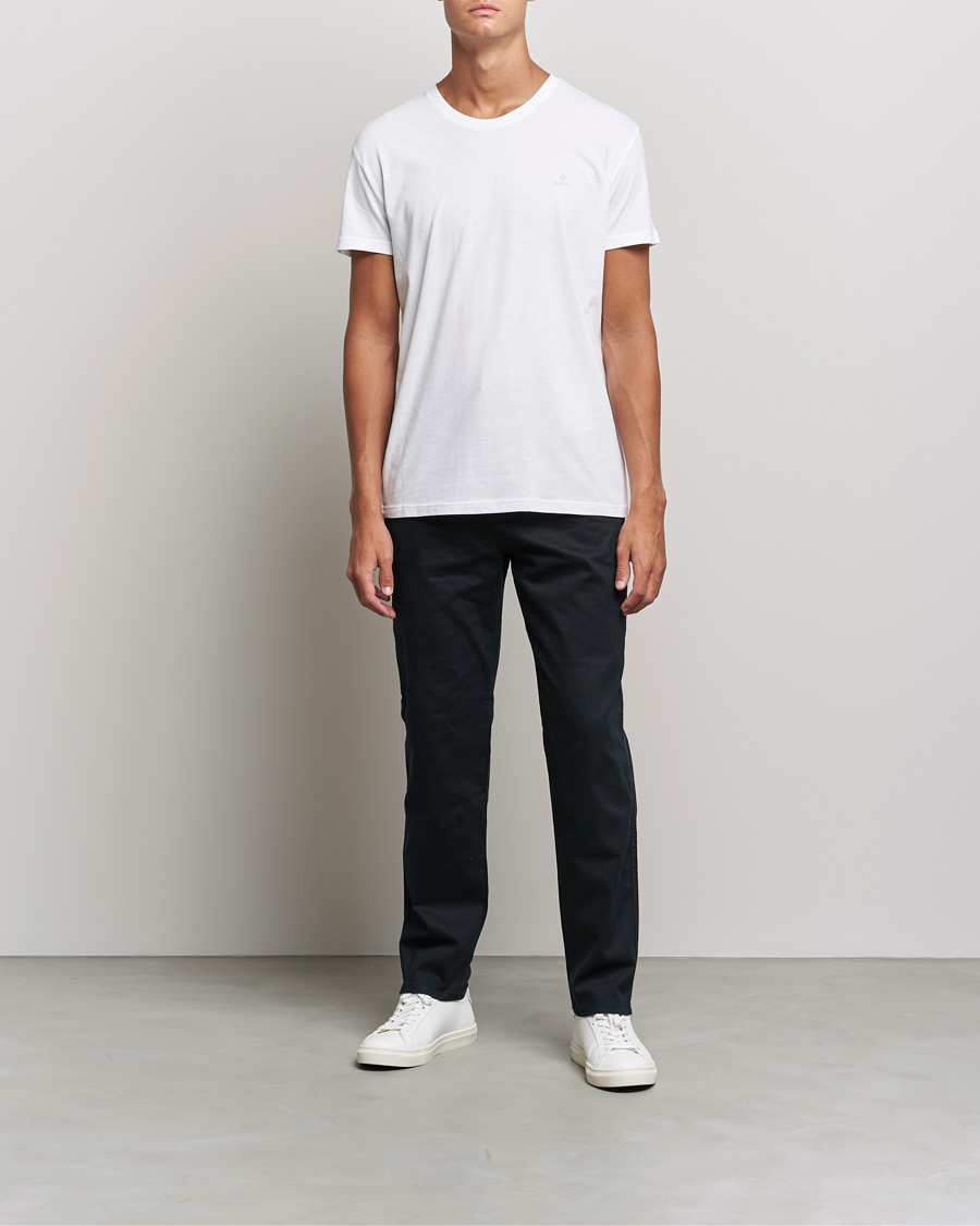 Heren | T-shirts | GANT | 2-Pack Crew Neck T-Shirt Black/White