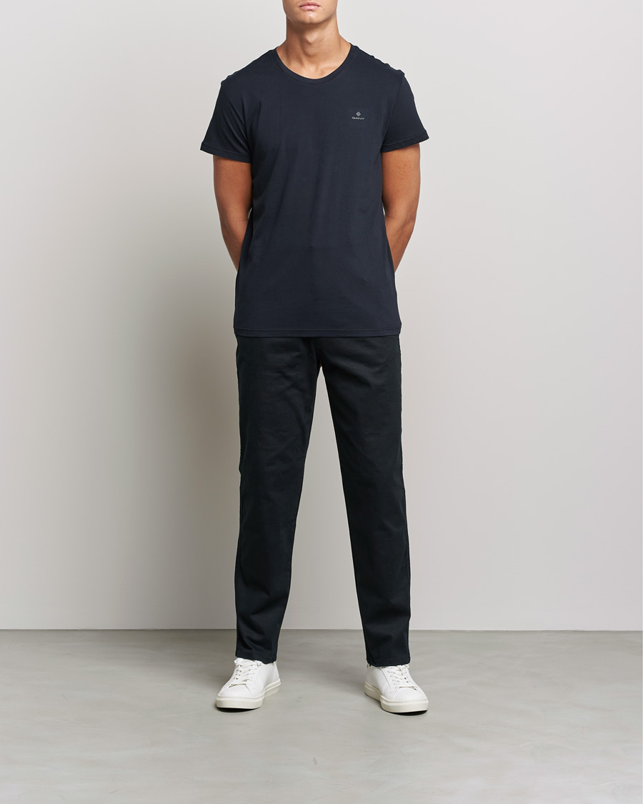 Heren | T-shirts | GANT | 2-Pack Crew Neck T-Shirt Black