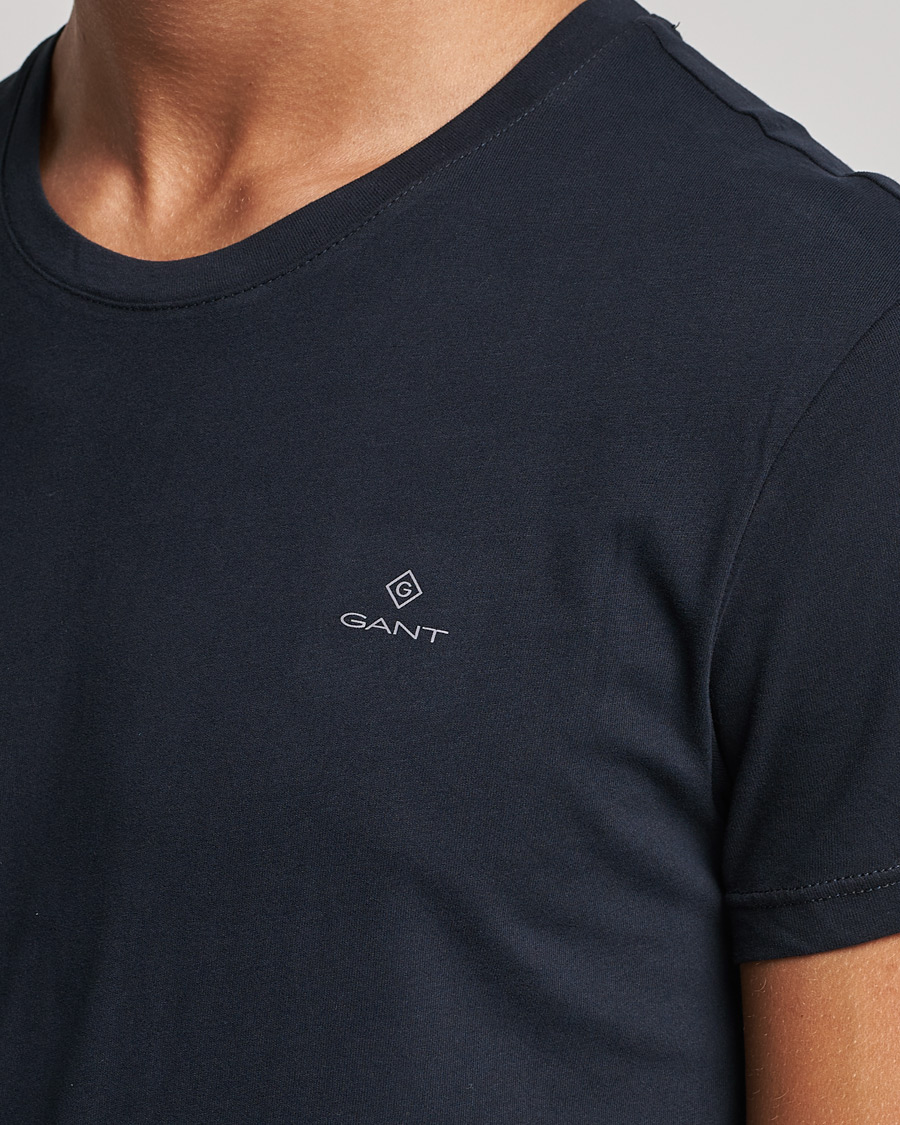 Heren | T-shirts | GANT | 2-Pack Crew Neck T-Shirt Black