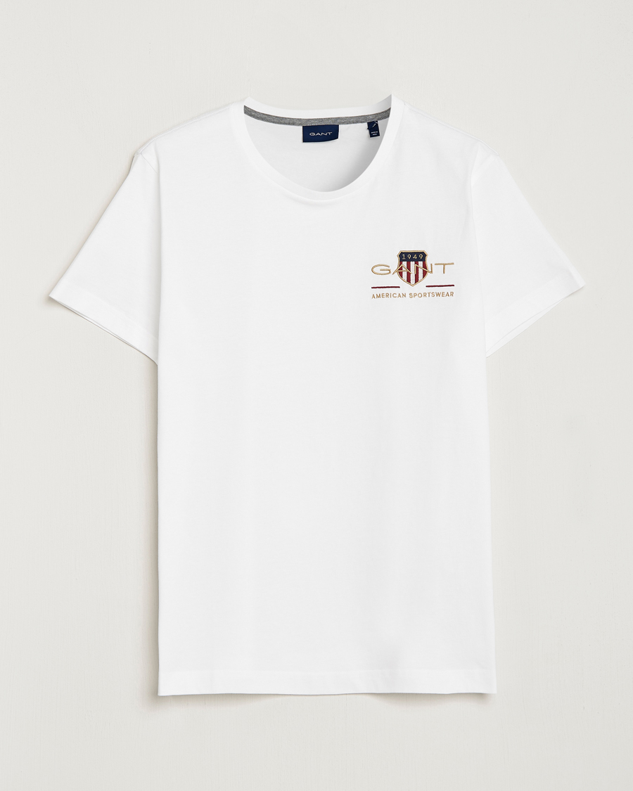 Heren | T-shirts | GANT | Archive Shield Logo Crew Neck Tee White