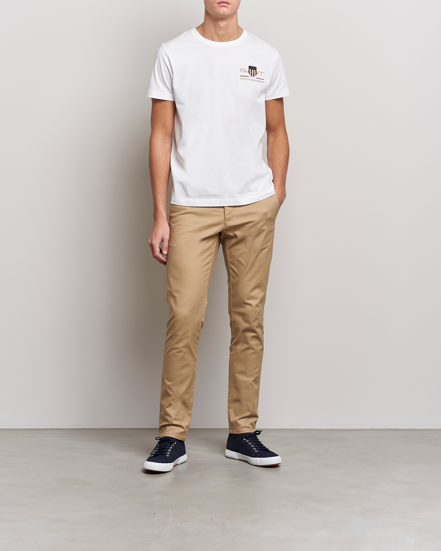 Heren | T-shirts | GANT | Archive Shield Logo Crew Neck Tee White