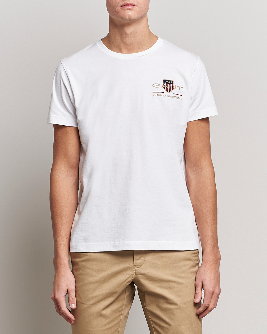 Heren | T-shirts | GANT | Archive Shield Logo Crew Neck Tee White