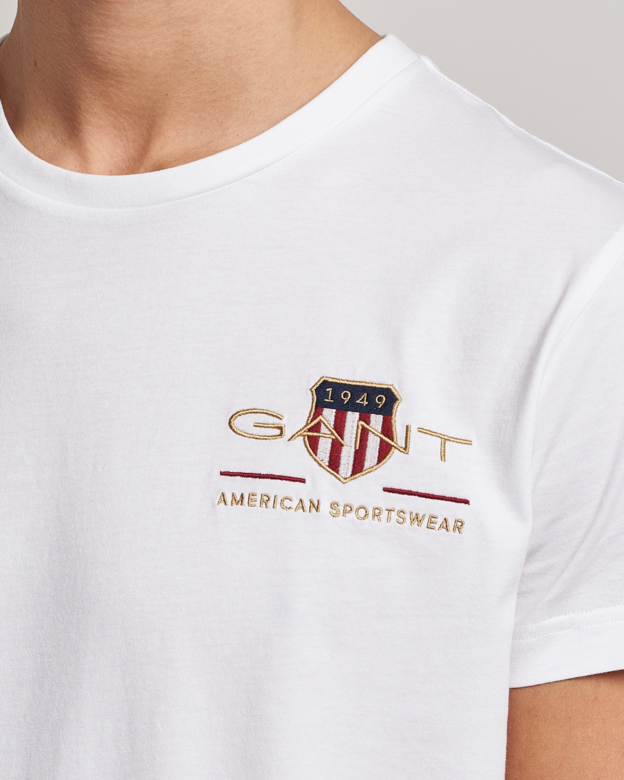 Heren | T-shirts | GANT | Archive Shield Logo Crew Neck Tee White