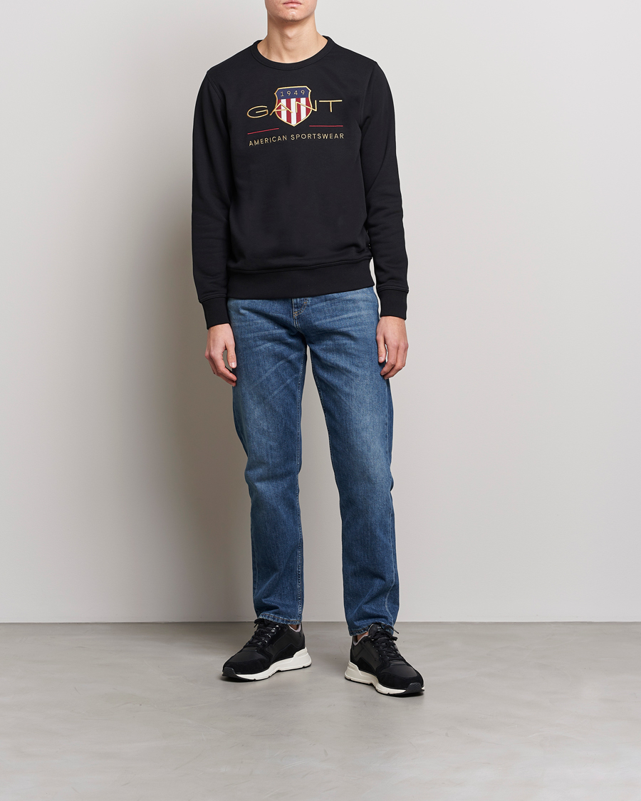 Heren | Truien | GANT | Archive Shield Crew Neck Sweatershirt Black