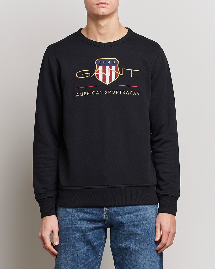 Heren | Truien | GANT | Archive Shield Crew Neck Sweatershirt Black