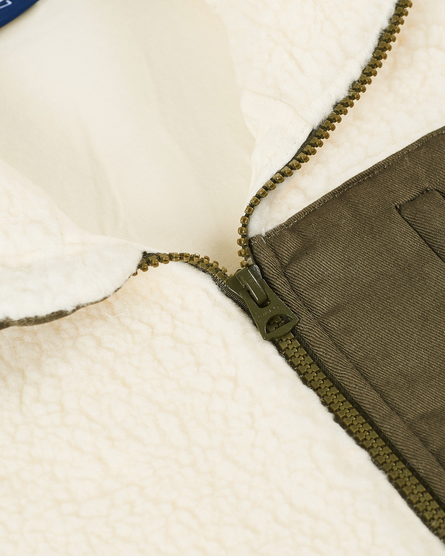 Heren | Truien | GANT | Fleece Full Zip Jacket Cream