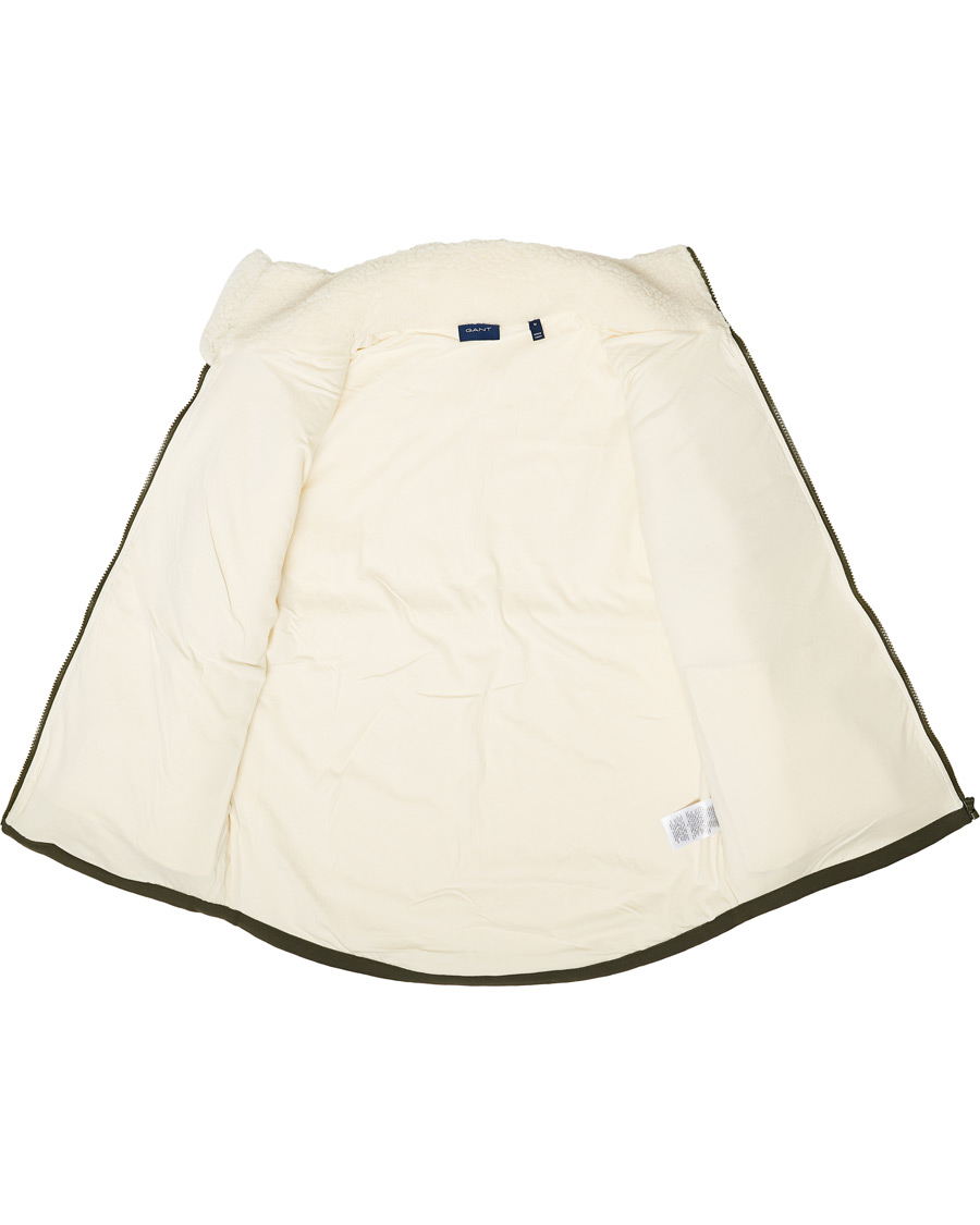 Heren | Truien | GANT | Fleece Full Zip Jacket Cream