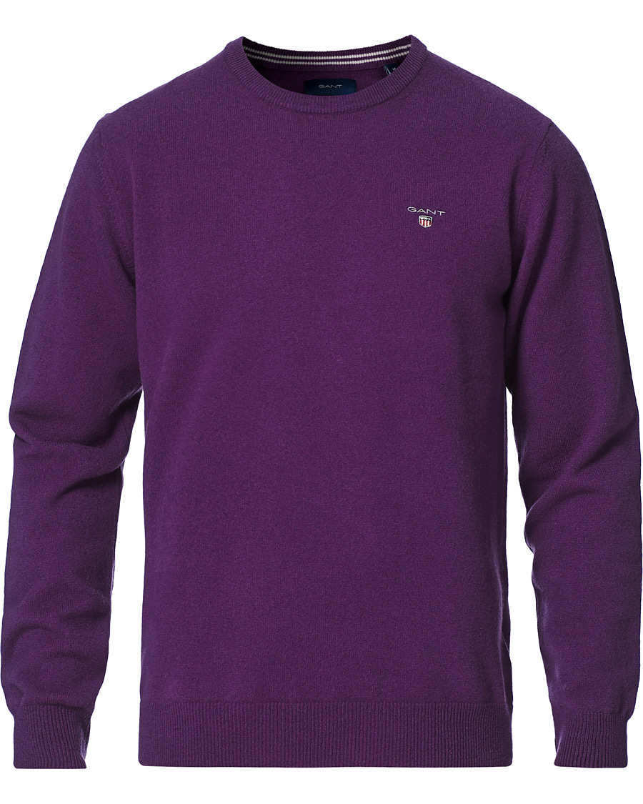 Heren | Truien | GANT | Lambswool Crew Neck Pullover Imperial Purple