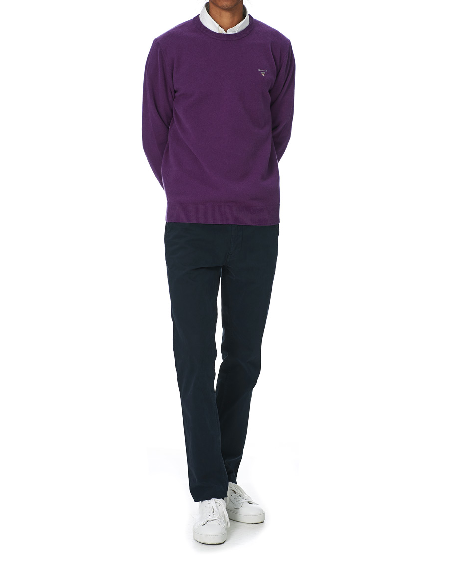 Heren | Truien | GANT | Lambswool Crew Neck Pullover Imperial Purple