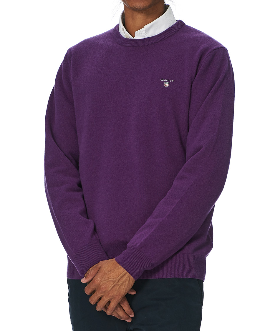 Heren | Truien | GANT | Lambswool Crew Neck Pullover Imperial Purple