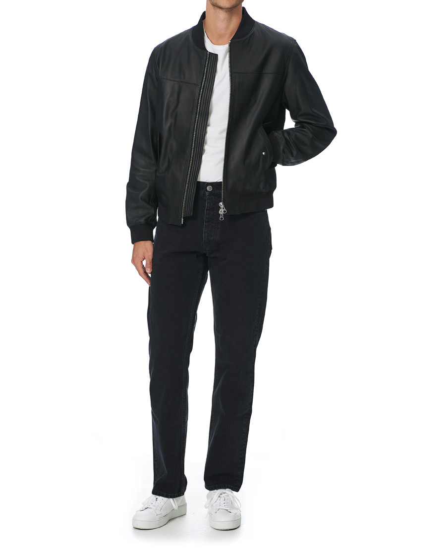 Heren | Jassen | GANT | Light Leather Jacket Black