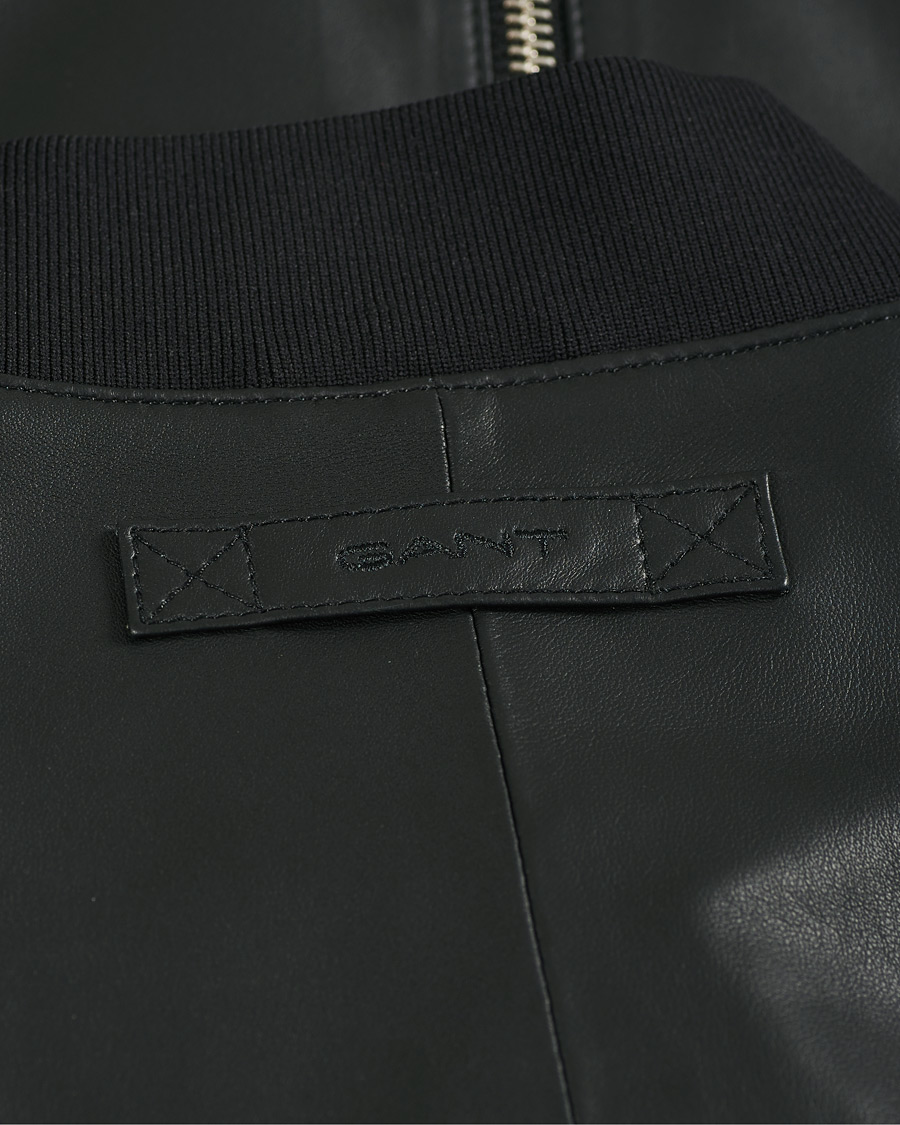 Heren | Jassen | GANT | Light Leather Jacket Black