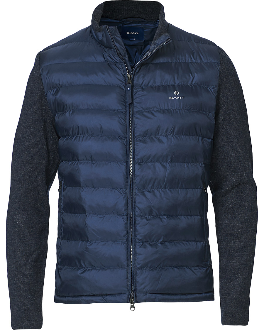 Heren | Jassen | GANT | Hybrid Down Jacket Evening Blue