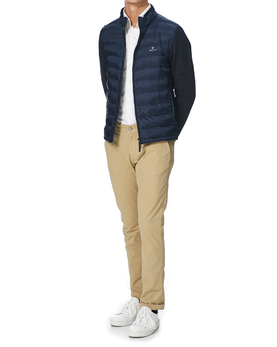 Heren | Jassen | GANT | Hybrid Down Jacket Evening Blue