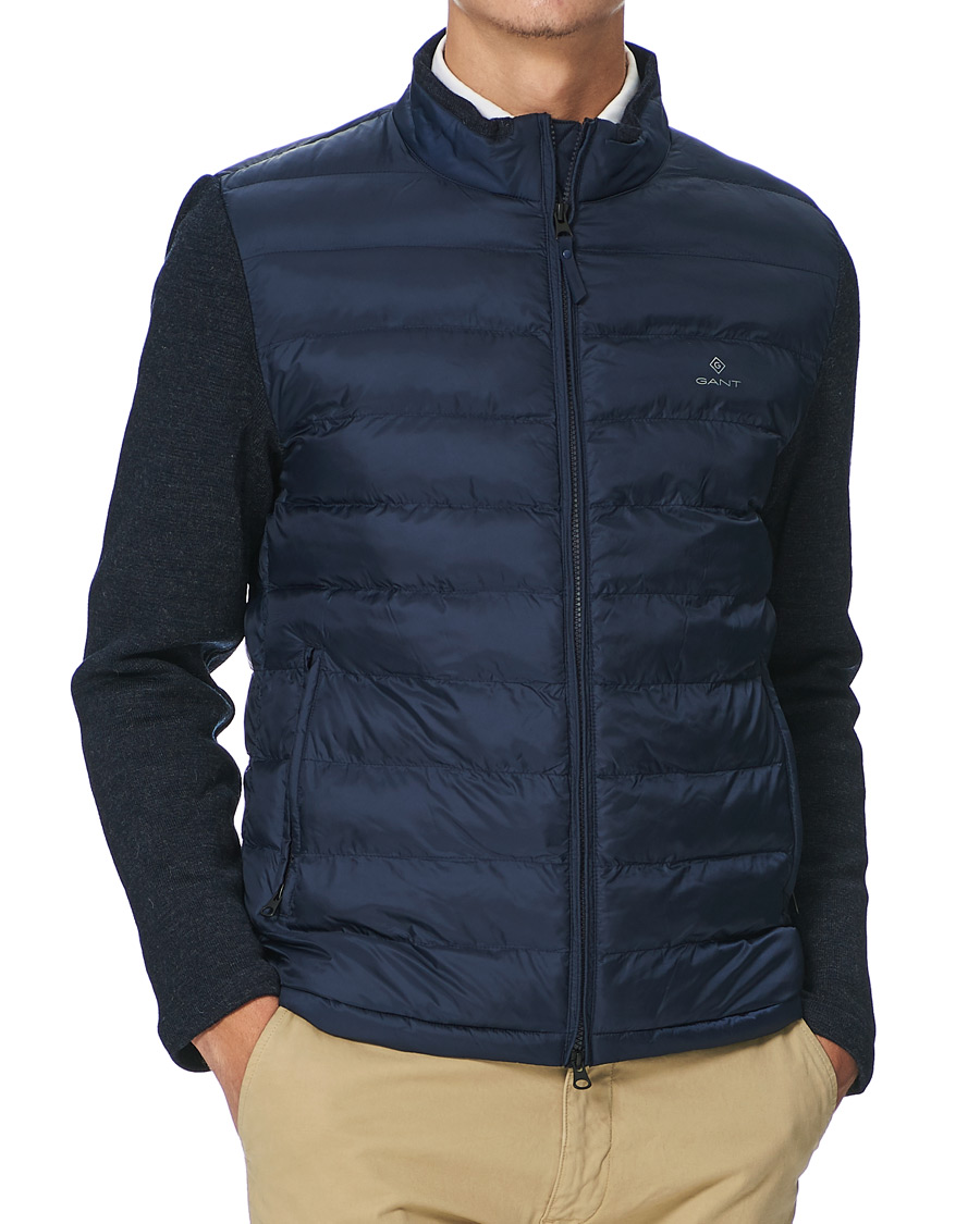 Heren | Jassen | GANT | Hybrid Down Jacket Evening Blue