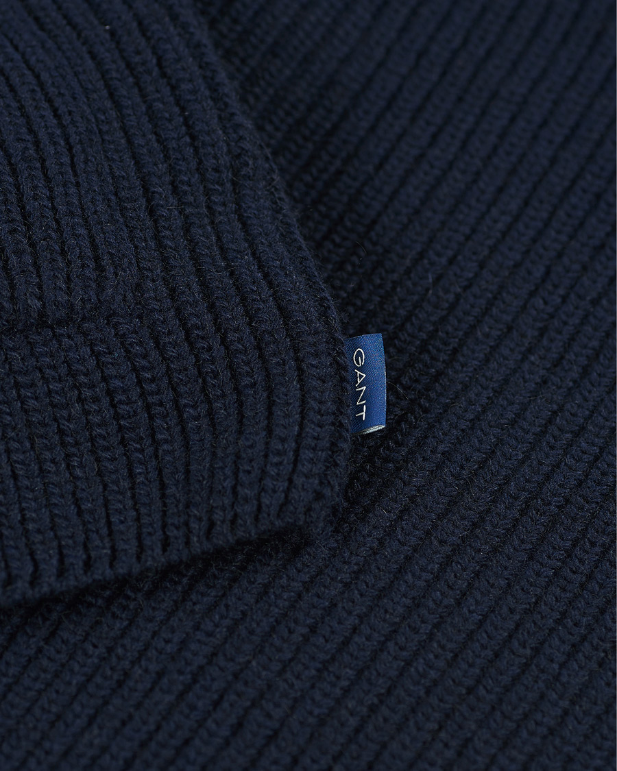 Heren | Truien | GANT | Mohair Blend Shawl Cardigan Evening Blue