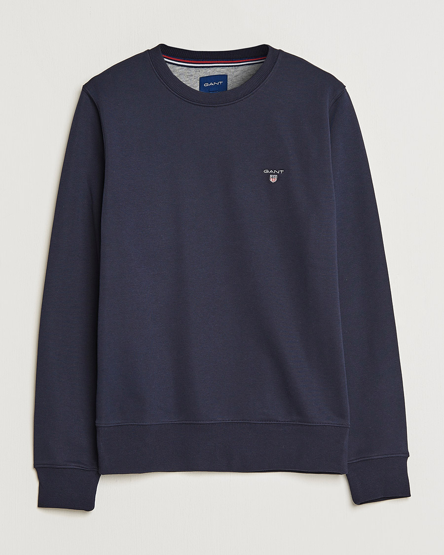 Heren | Truien | GANT | Original Shield Logo Crew Neck Sweatshirt Evening Blue