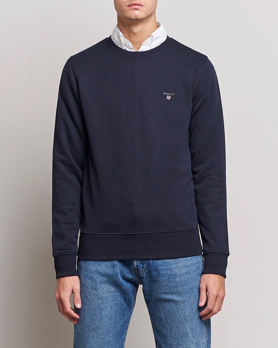 Heren | Truien | GANT | Original Shield Logo Crew Neck Sweatshirt Evening Blue