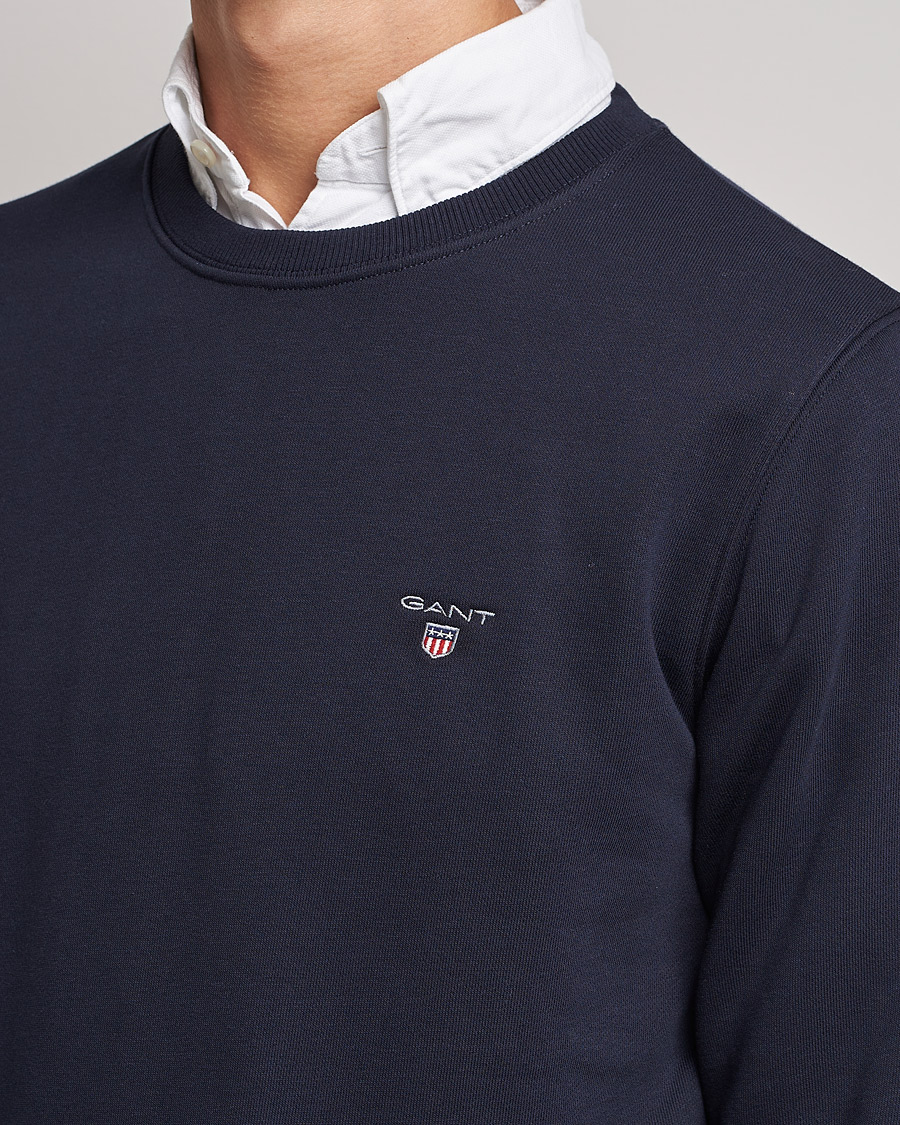 Heren | Truien | GANT | Original Shield Logo Crew Neck Sweatshirt Evening Blue