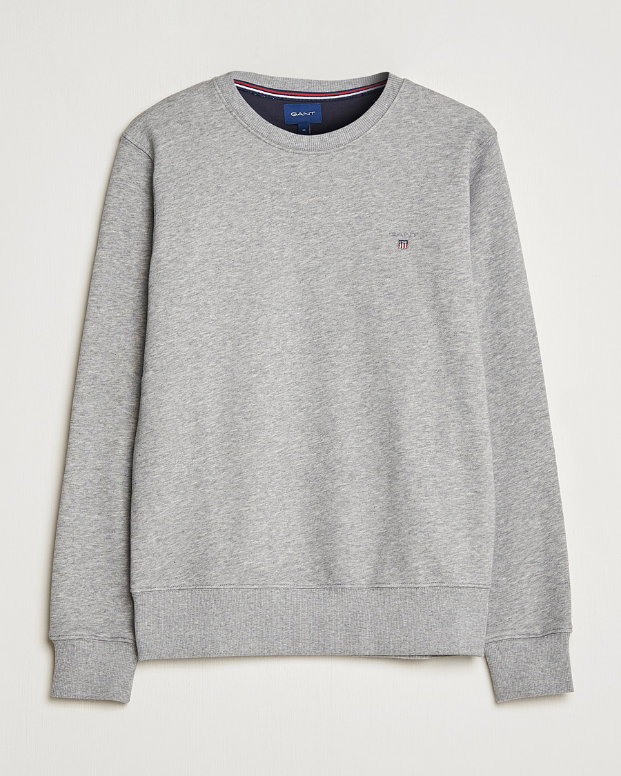 Heren | Truien | GANT | Original Crew Neck Sweatshirt Grey Melange