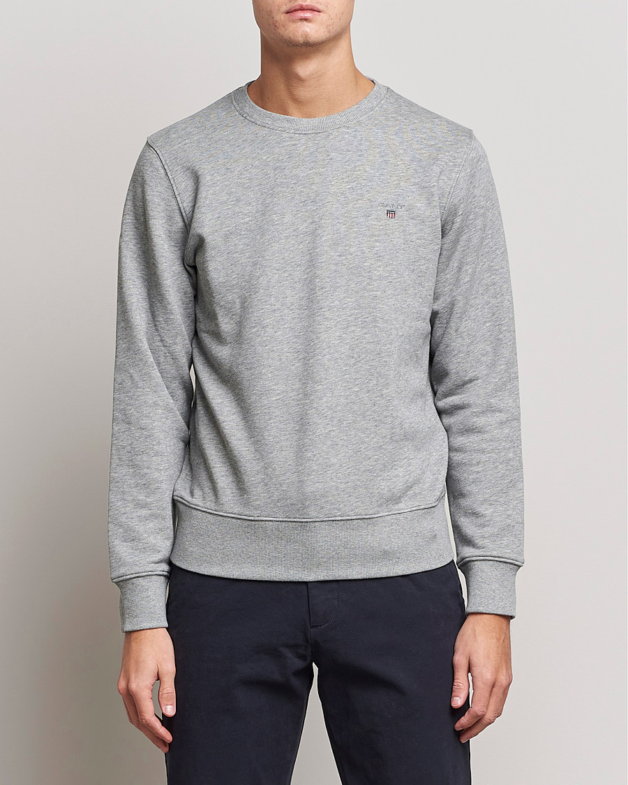 Heren | Truien | GANT | Original Crew Neck Sweatshirt Grey Melange