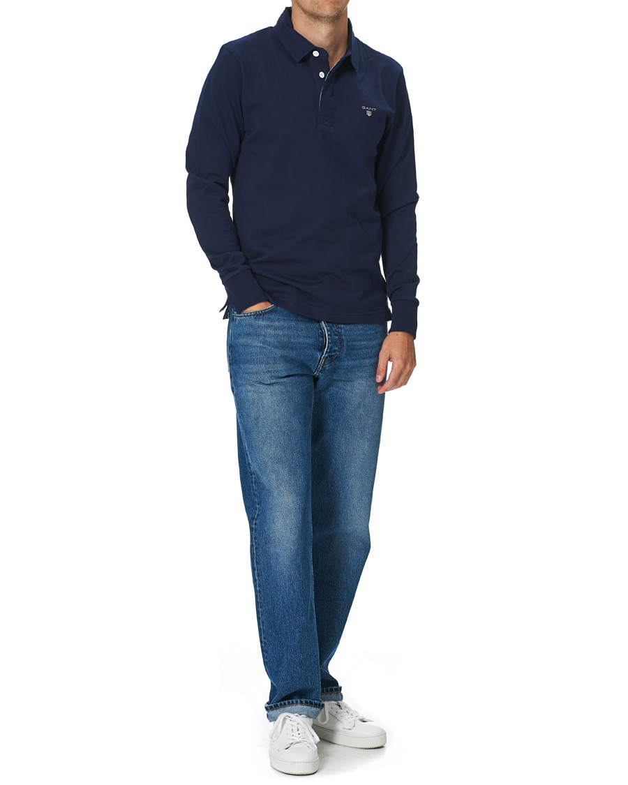 Heren | Truien | GANT | Original Heavy Rugger Evening Blue