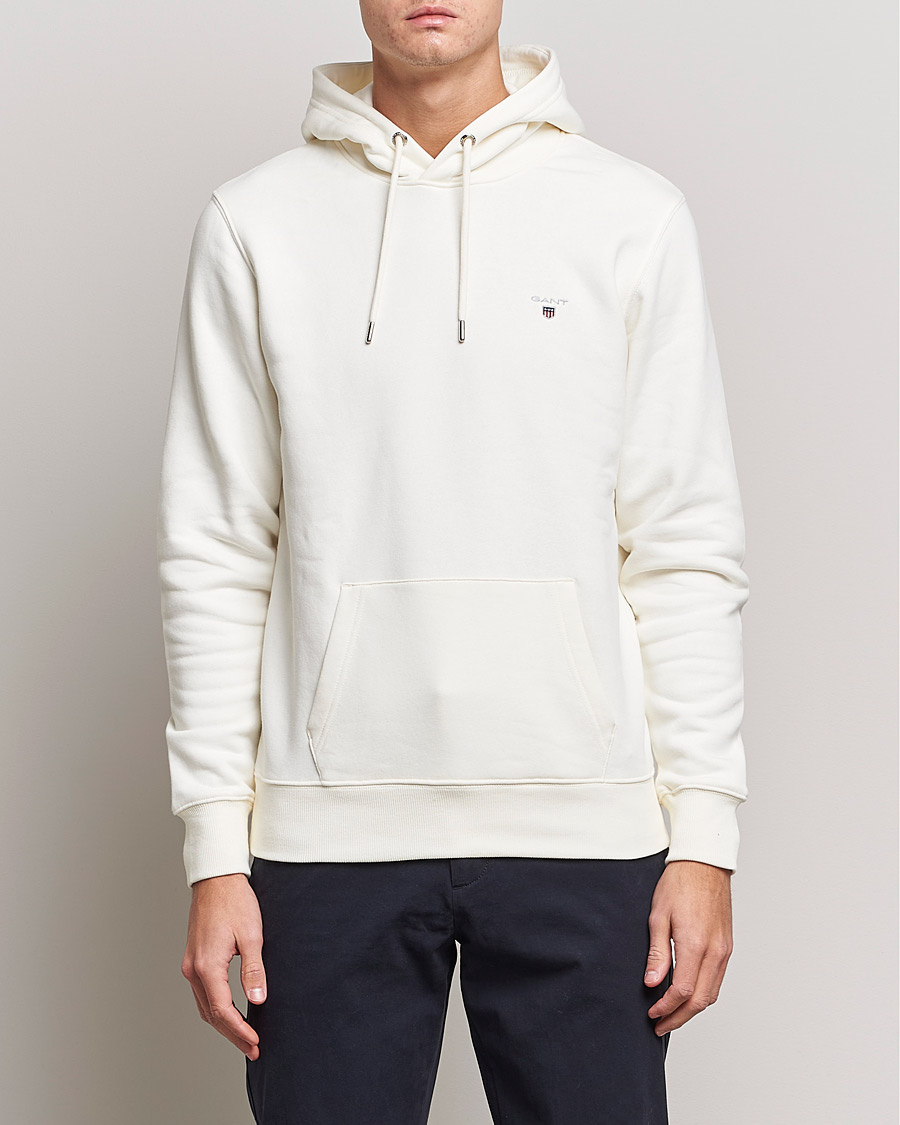 Heren | Truien | GANT | Original Shield Logo Hoodie Eggshell