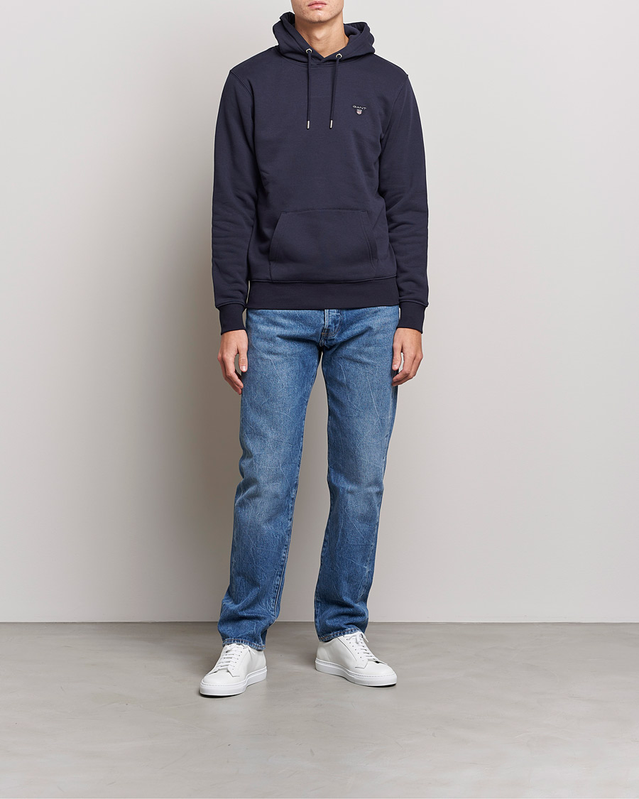 Heren | Truien | GANT | Original Shield Logo Hoodie Evening Blue