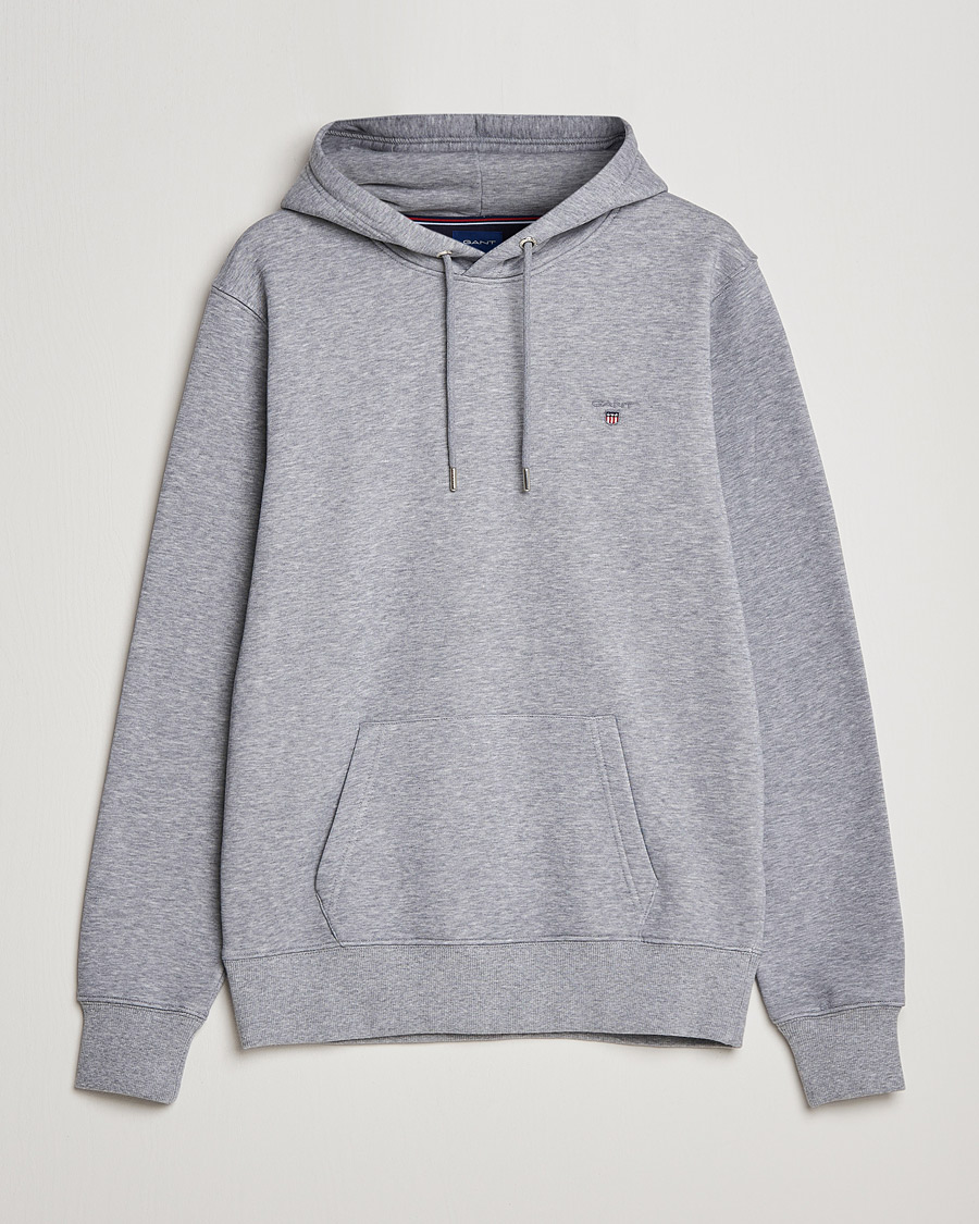 Heren | Truien | GANT | Original Shield Logo Hoodie Grey Melange