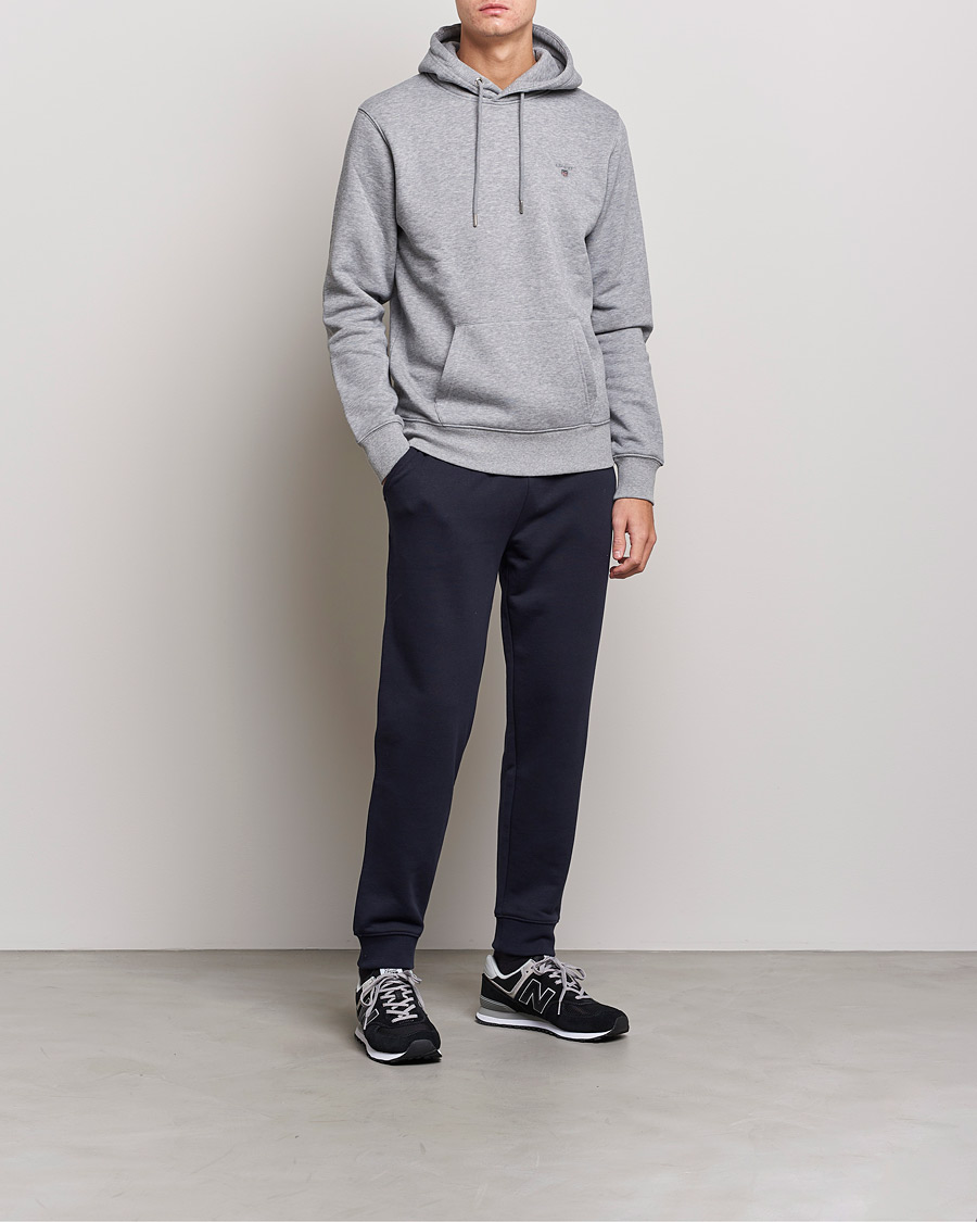 Heren | Truien | GANT | Original Shield Logo Hoodie Grey Melange