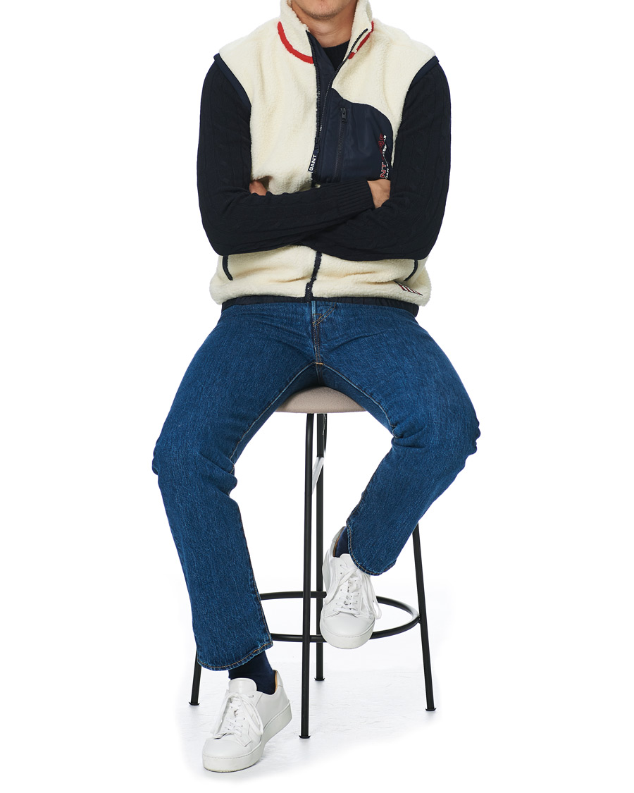 Heren | Jassen | GANT | Sherpa Fleece Vest Off White